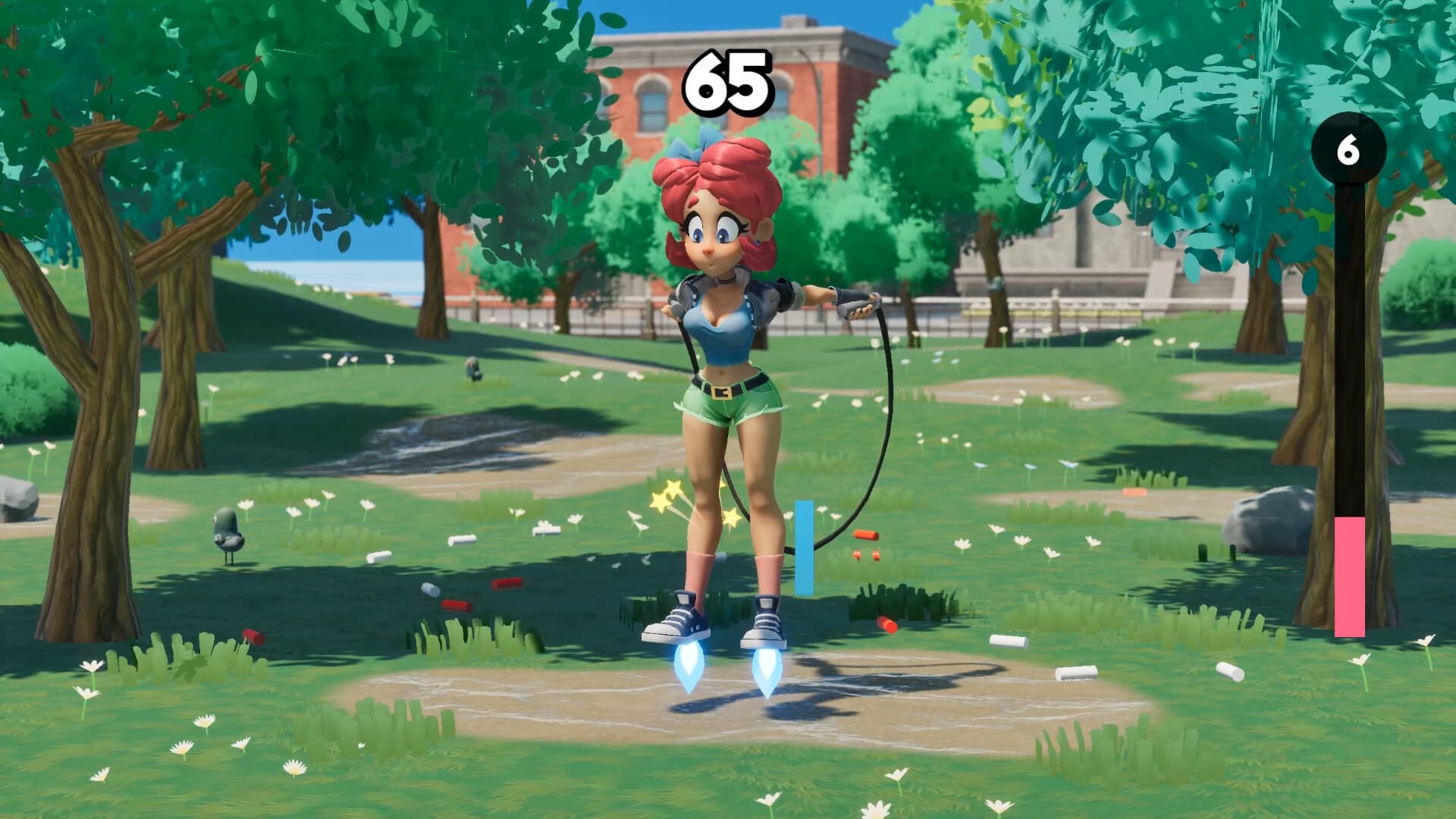 Official Scarlet Skips screenshot showing the Rocket Shoes state